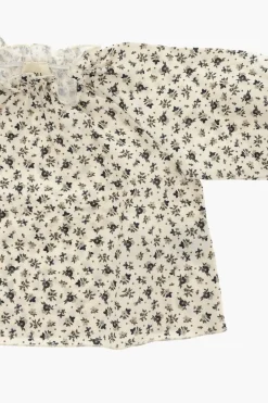 Discount Blusa Girocollo a Fantasia Floreale Abbigliamento