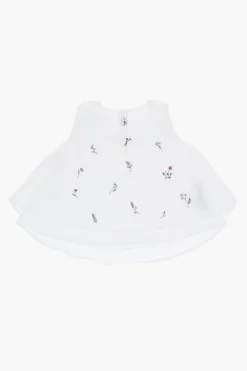 Hot Blusa In Cotone con Ricamo Florale Abbigliamento