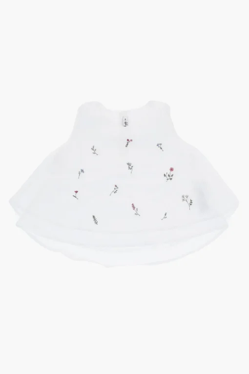 Hot Blusa In Cotone con Ricamo Florale Abbigliamento