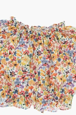 Sale Blusa in Cotone Leggero a Fantasia Floreale Abbigliamento