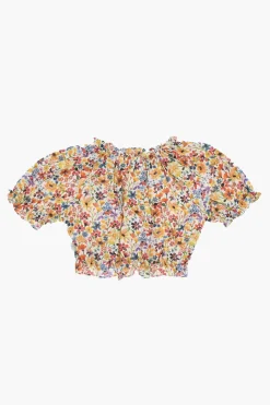 Sale Blusa in Cotone Leggero a Fantasia Floreale Abbigliamento