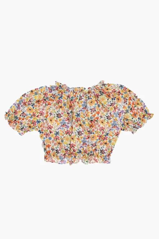 Sale Blusa in Cotone Leggero a Fantasia Floreale Abbigliamento