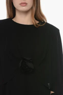 Blusa in Jersey di Crepe con Maniche a Pipistrello></noscript>Saint Laurent Sale