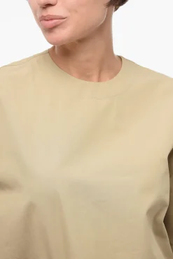 Outlet Blusa in Misto Cotone con Abbottonatura Posteriore Donna Camicie