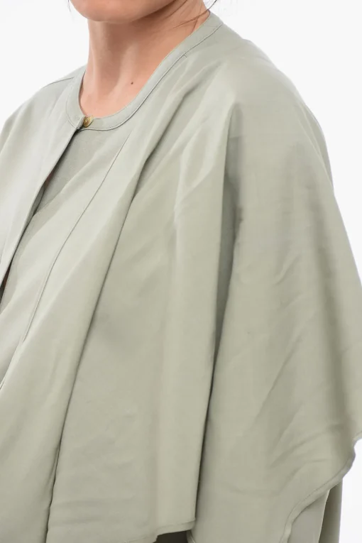 Blusa In Misto Lana Con Drappeggio Removibile>Le 17 Septembre Online