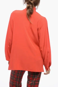 Blusa in Seta con Dettaglio da Allacciare>Victoria Beckham New