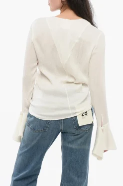 Blusa Logata in Seta con Ruches>Givenchy Best