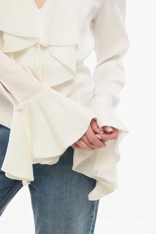 Blusa Logata in Seta con Ruches>Givenchy Best