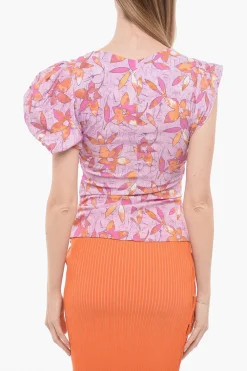 Sale Blusa Stampata MADINEA Con Manica Asimmetrica Donna Camicie
