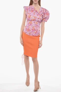 Sale Blusa Stampata MADINEA Con Manica Asimmetrica Donna Camicie