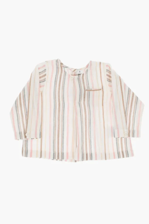 Online Blusa TENIQUE GAUGUIN In Cotone a Righe con Chiusura sul Retro Abbigliamento
