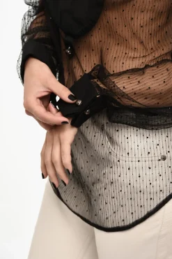 Blusa Trasparente con Strass></noscript>Dsquared2 Discount