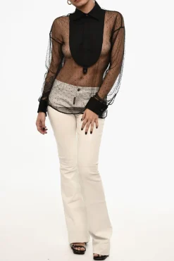Blusa Trasparente con Strass></noscript>Dsquared2 Discount