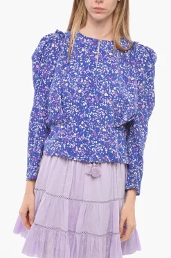 Clearance Blusa ZARGA in Seta con Dettagli Arricciati Donna Camicie