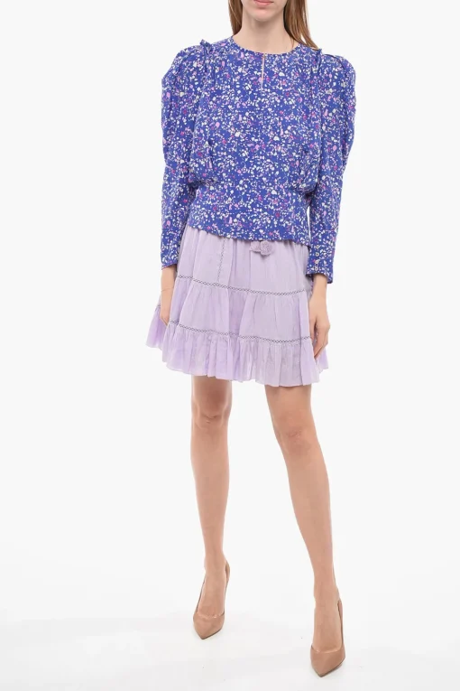 Clearance Blusa ZARGA in Seta con Dettagli Arricciati Donna Camicie