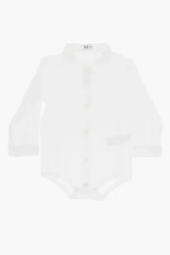 Online Body Camicia in Jersey di Cotone a Tinta Unita Bambino Abbigliamento|Abbigliamento