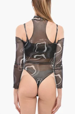 Body Cold-Shoulder Trasparente>Julfer Clearance