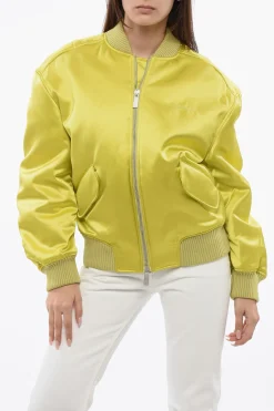 Bomber Imbottito DUCHESSE con Zip Frontale>Off-White Hot
