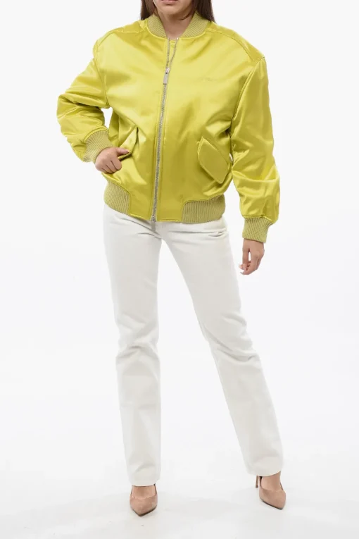 Bomber Imbottito DUCHESSE con Zip Frontale>Off-White Hot