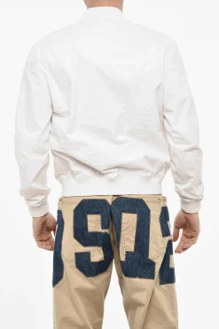 Bomber In Cotone Con Tasche Utility Effetto Distressed>Dsquared2 Sale