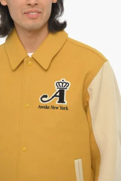 Bomber in Misto Lana e Nylon Bicolore></noscript>Awake New York Discount