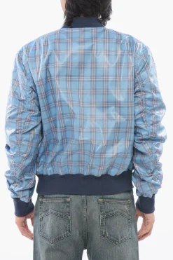 Best Bomber in Nylon a Quadri con Zip Frontale Uomo Giubbotti