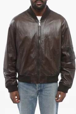 Bomber in Pelle d'Agnello con Zip Frontale>Dolce & Gabbana Hot