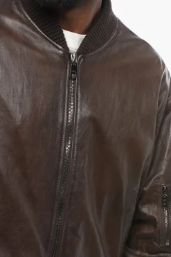 Bomber in Pelle d'Agnello con Zip Frontale></noscript>Dolce & Gabbana Hot