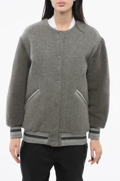 Clearance Bomber Shearling in Lana Donna Giubbotti