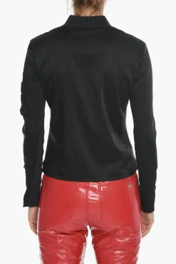 Clearance Bomber T-OPUNTIA in Raso con Dettagli a Contrasto e Tasca sulla Manica Donna Giubbotti