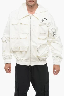 Bomber Utility con Cappuccio Removibile>Off-White Discount