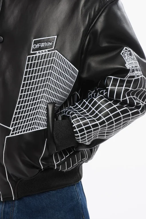 Bomber Varsitty SKYLINE In Pelle>Off-White Fashion