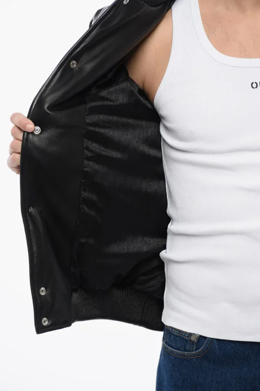 Bomber Varsitty SKYLINE In Pelle>Off-White Fashion