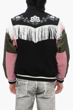Bomber WESTERN Ricamato on Frange>Dsquared2 Clearance