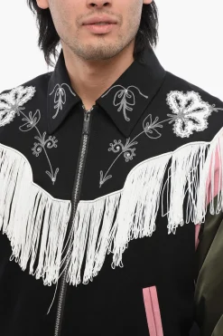 Bomber WESTERN Ricamato on Frange></noscript>Dsquared2 Clearance
