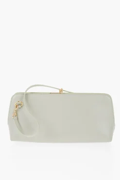 Borsa a Mano in Pelle con Chiusura a Scatto>Jil Sander Sale
