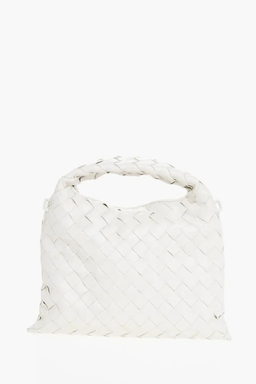 Outlet Borsa a Mano in Pelle Intrecciata con Tracolla Removibile Donna Borse A Spalla