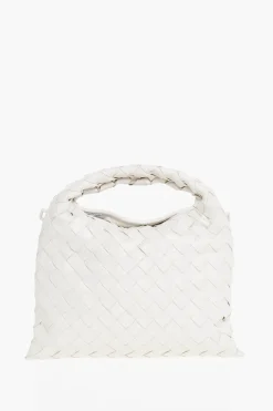 Outlet Borsa a Mano in Pelle Intrecciata con Tracolla Removibile Donna Borse A Spalla