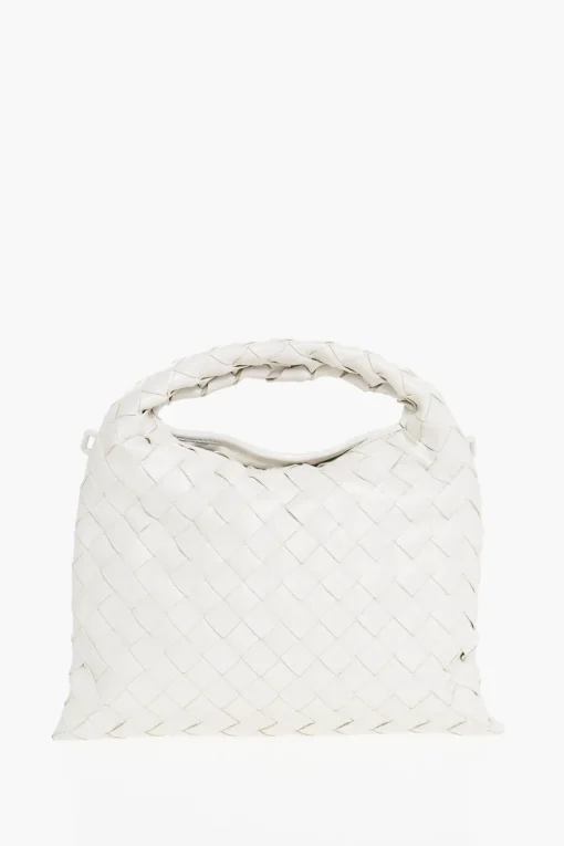 Outlet Borsa a Mano in Pelle Intrecciata con Tracolla Removibile Donna Borse A Spalla