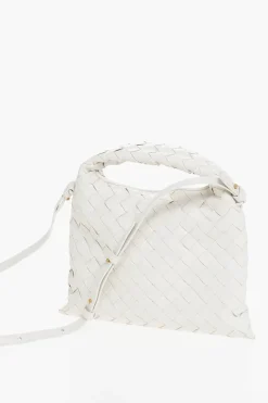 Outlet Borsa a Mano in Pelle Intrecciata con Tracolla Removibile Donna Borse A Spalla