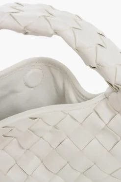 Outlet Borsa a Mano in Pelle Intrecciata con Tracolla Removibile Donna Borse A Spalla