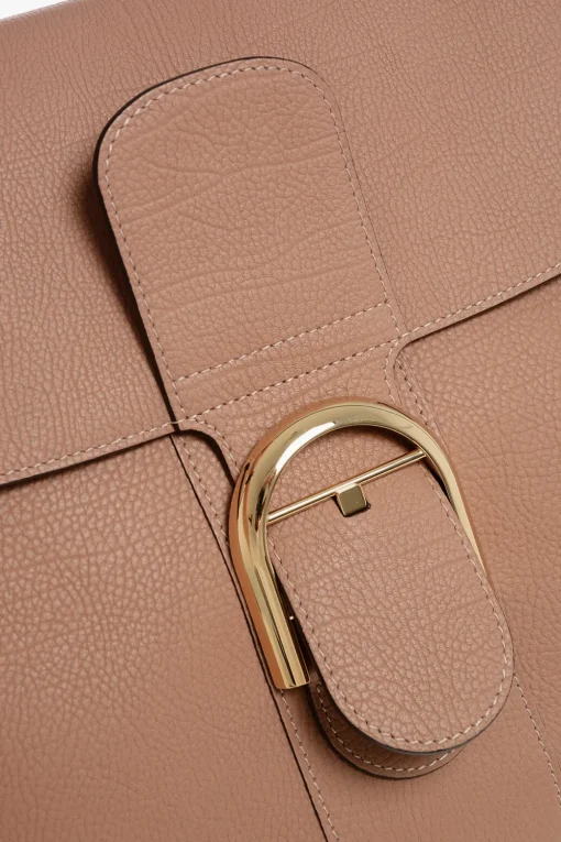 Borsa a Mano in Pelle Martellata con Tracolla Removibile>Delvaux New