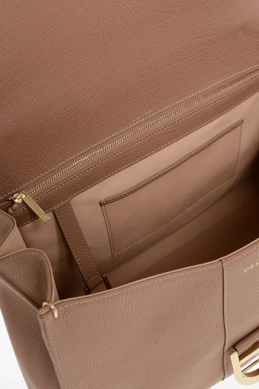 Borsa a Mano in Pelle Martellata con Tracolla Removibile>Delvaux New