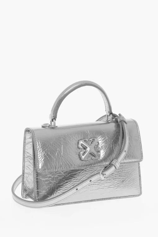 Fashion Borsa a Mano in Pelle Metallizzata con Tracolla Removibile Donna Borse A Spalla|Borse A Mano