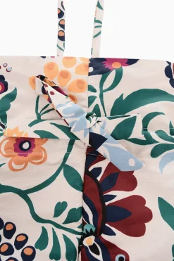 Best Borsa a Secchiello a Fantasia con Dettagli Volant Donna Borse A Spalla