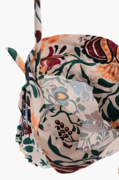 Best Borsa a Secchiello a Fantasia con Dettagli Volant Donna Borse A Spalla