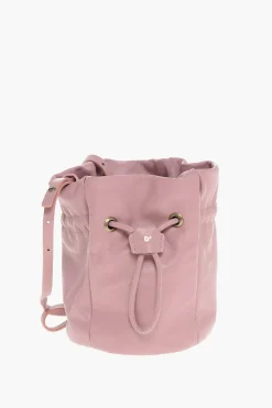 Sale Borsa a Secchiello in Pelle con Tracolla Removibile Donna Borse A Spalla
