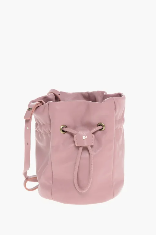 Sale Borsa a Secchiello in Pelle con Tracolla Removibile Donna Borse A Spalla