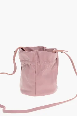 Sale Borsa a Secchiello in Pelle con Tracolla Removibile Donna Borse A Spalla