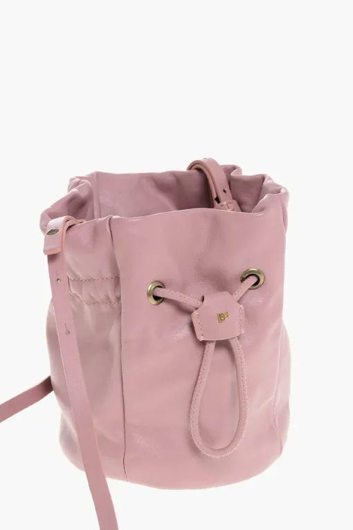 Sale Borsa a Secchiello in Pelle con Tracolla Removibile Donna Borse A Spalla